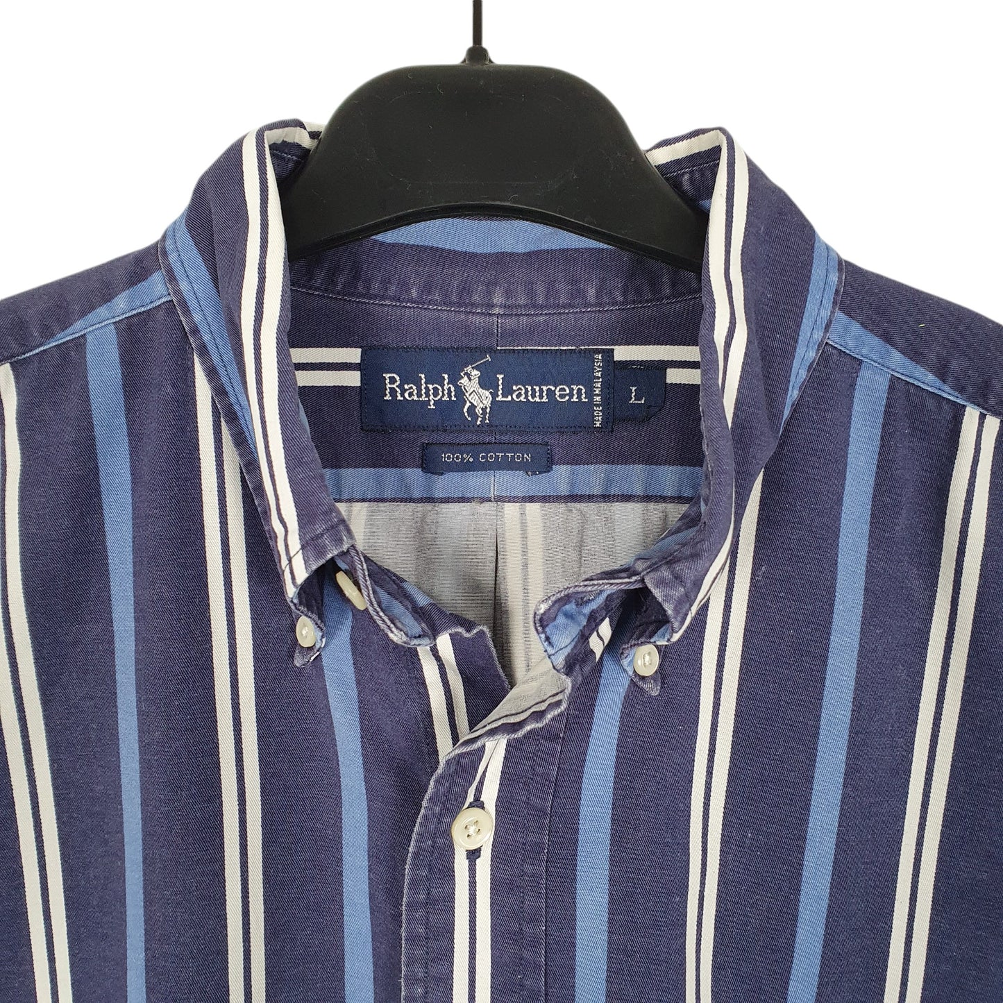 Mens Navy Ralph Lauren Vintage 90s Long Sleeve Shirt