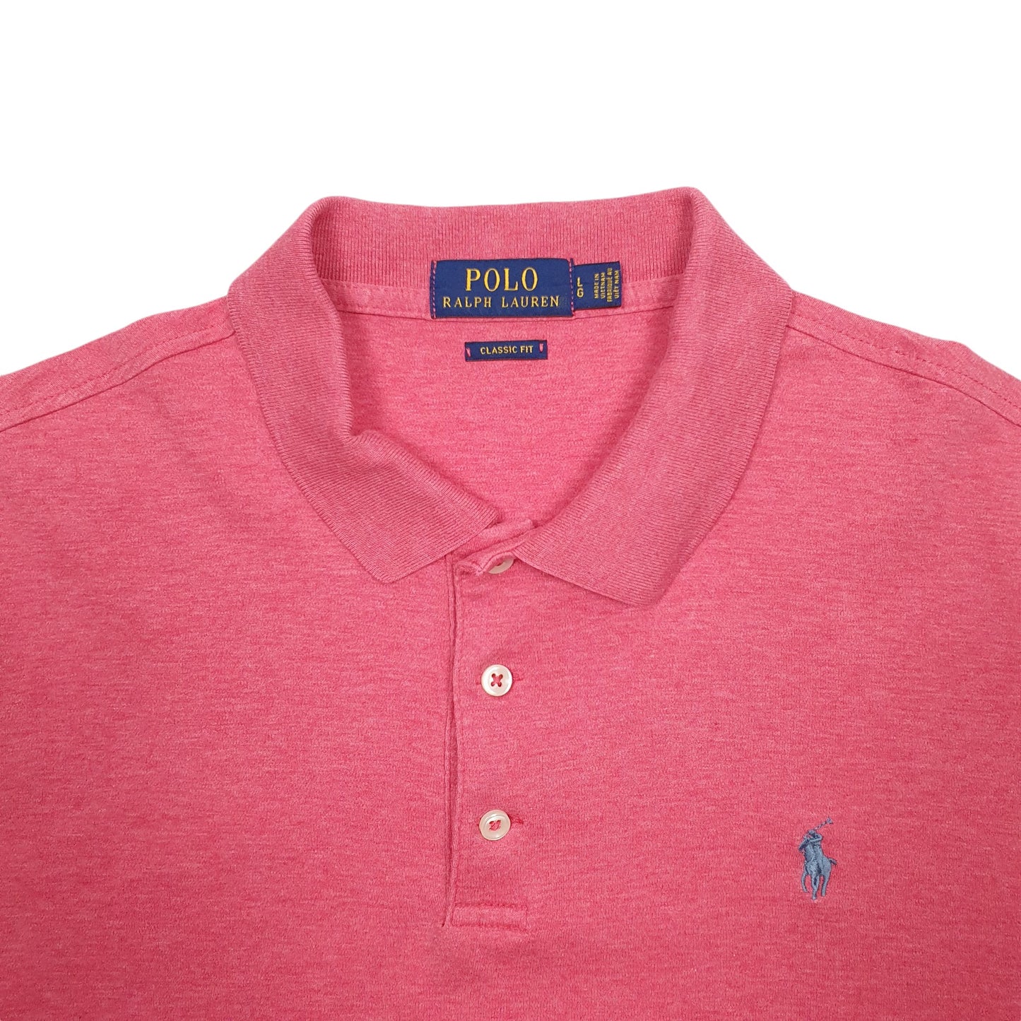 Mens Pink Polo Ralph Lauren Classic Short Sleeve Polo Shirt