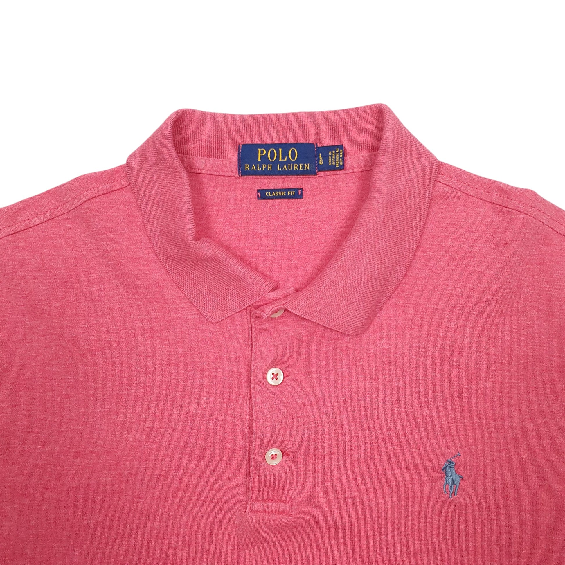Mens Pink Polo Ralph Lauren Classic Short Sleeve Polo Shirt