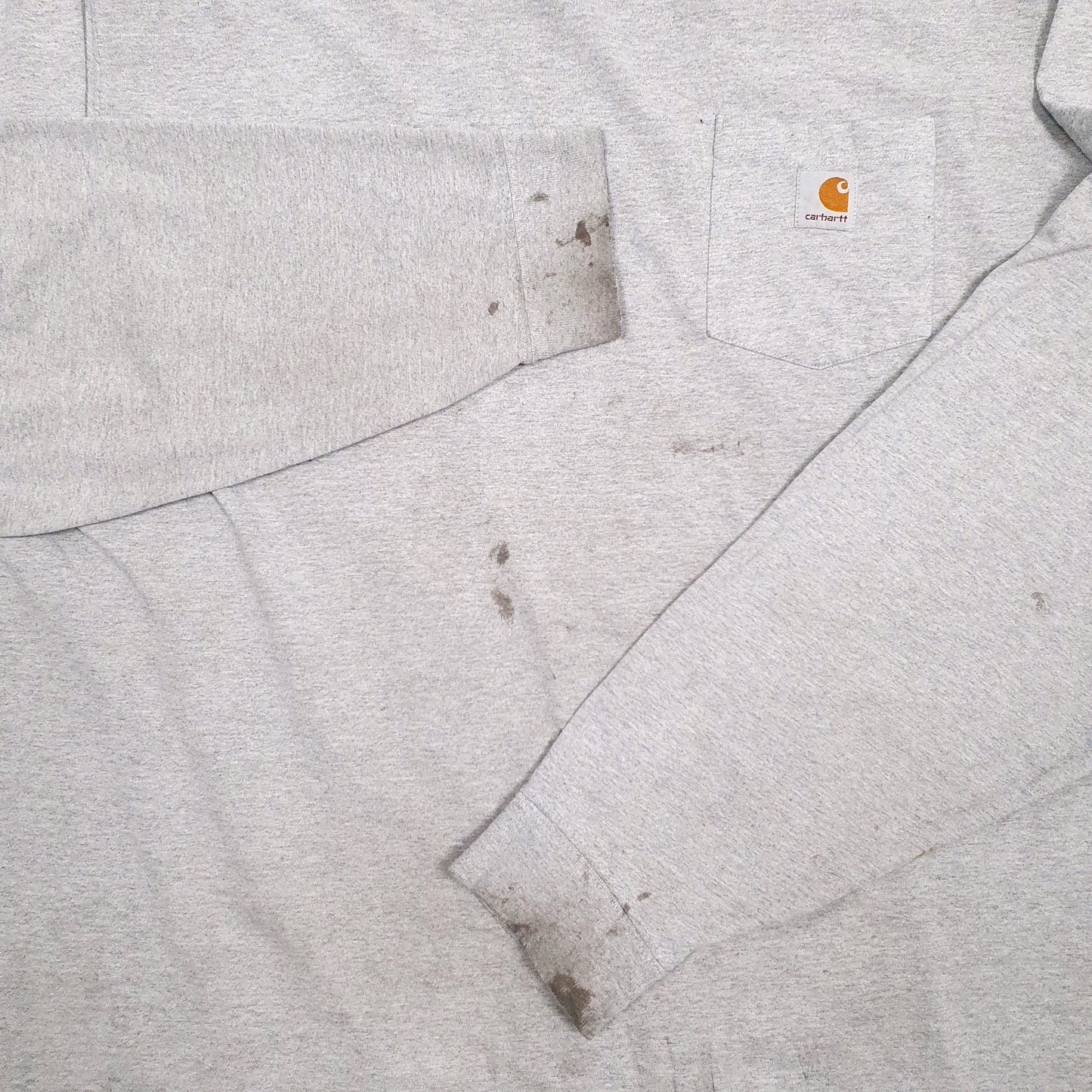 Mens Grey Carhartt  Long Sleeve T Shirt