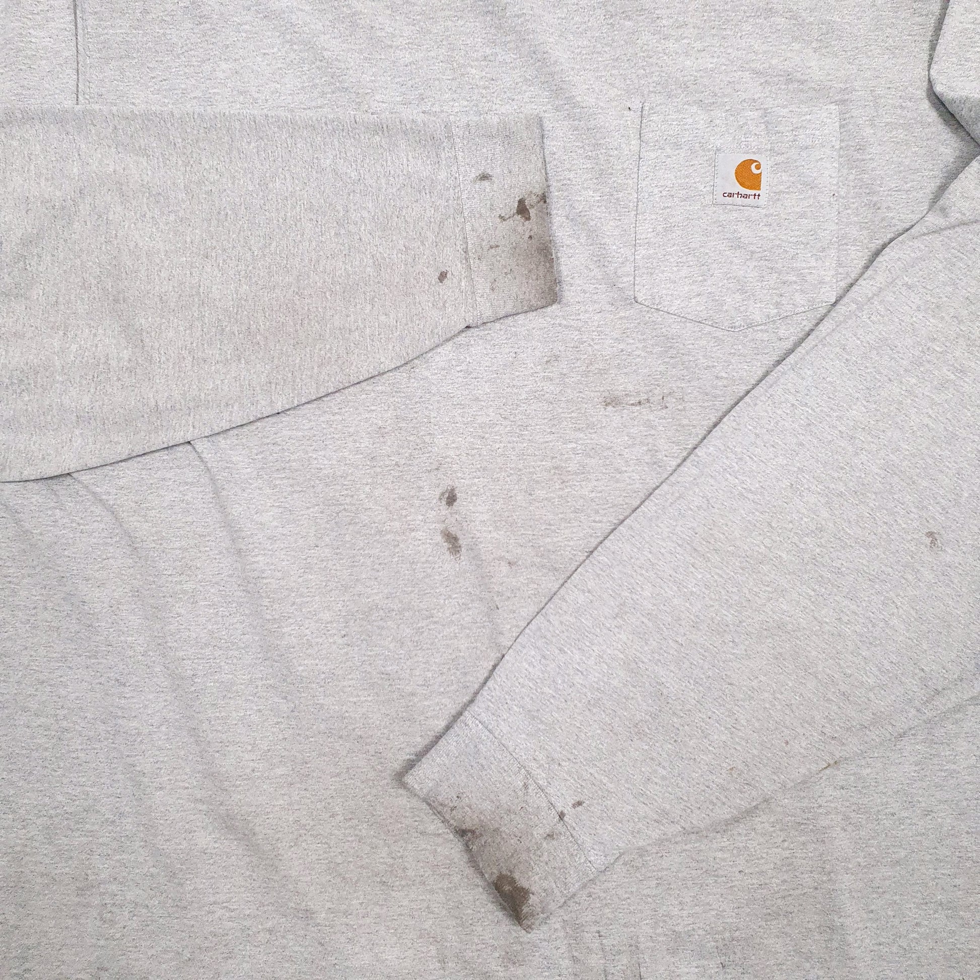 Mens Grey Carhartt  Long Sleeve T Shirt