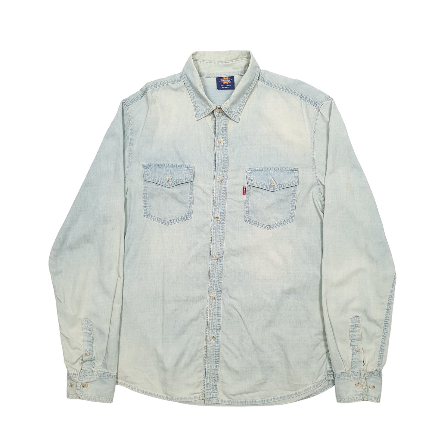 Mens Blue Dickies  Long Sleeve Shirt