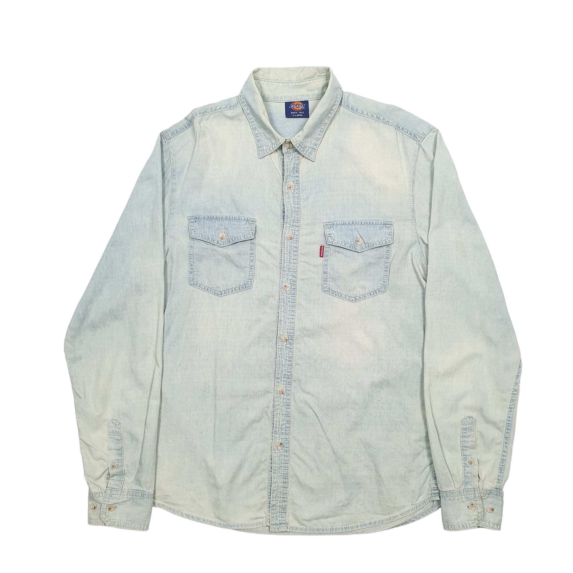 Mens Blue Dickies  Long Sleeve Shirt