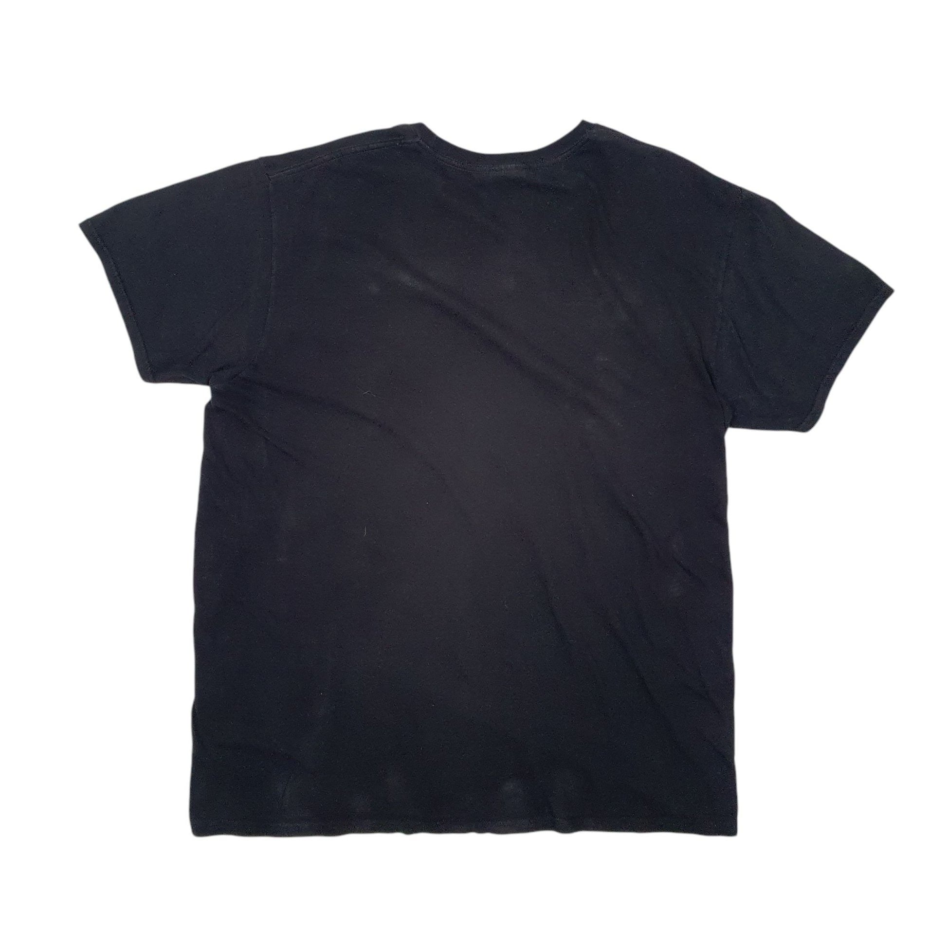 Mens Black Delta Apparel Graphic Short Sleeve T Shirt