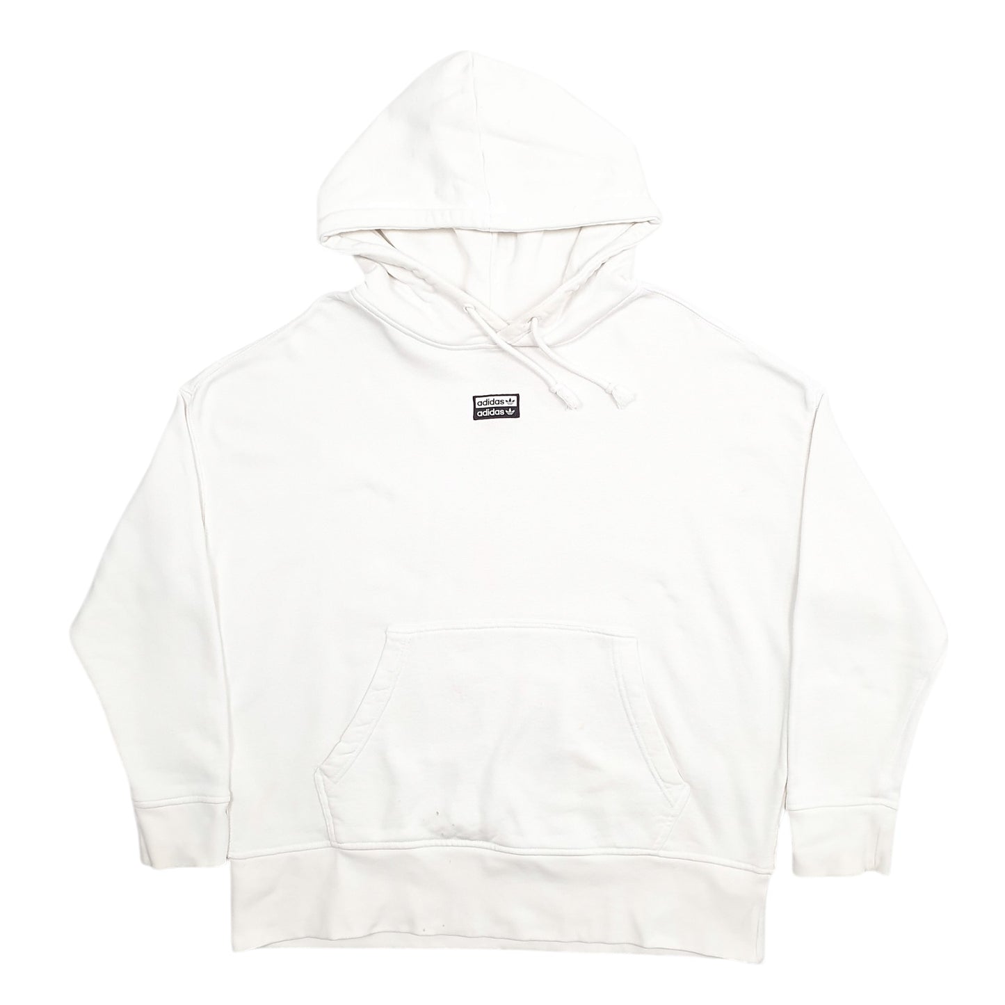 Womens White Adidas  Hoodie Jumper