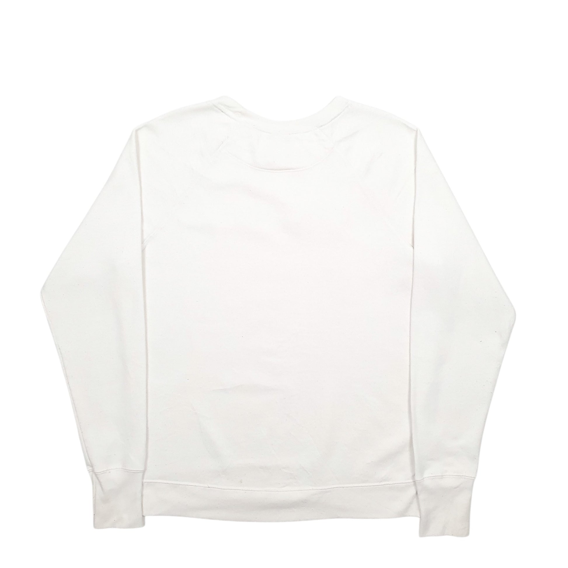 Womens White Champion Spellout Crewneck Jumper