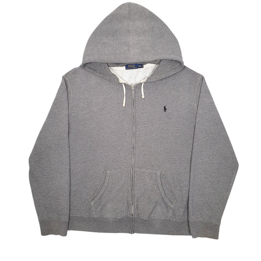 Mens Grey Polo Ralph Lauren Hoodie Lightweight Full Zip Jumper