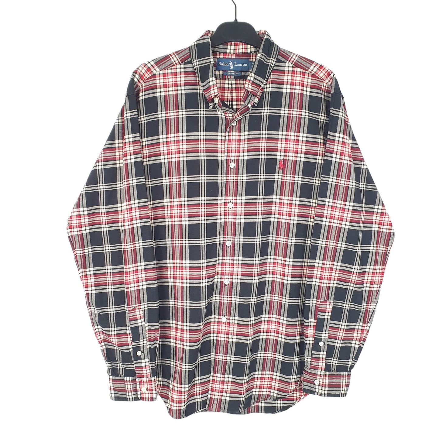 Mens Black Ralph Lauren Flannel Long Sleeve Shirt