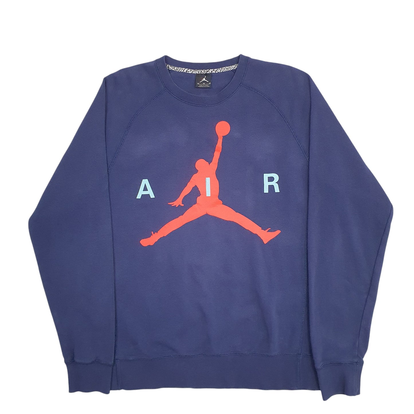Mens Navy Nike Air Jordan Jumpman Basketball Crewneck Jumper