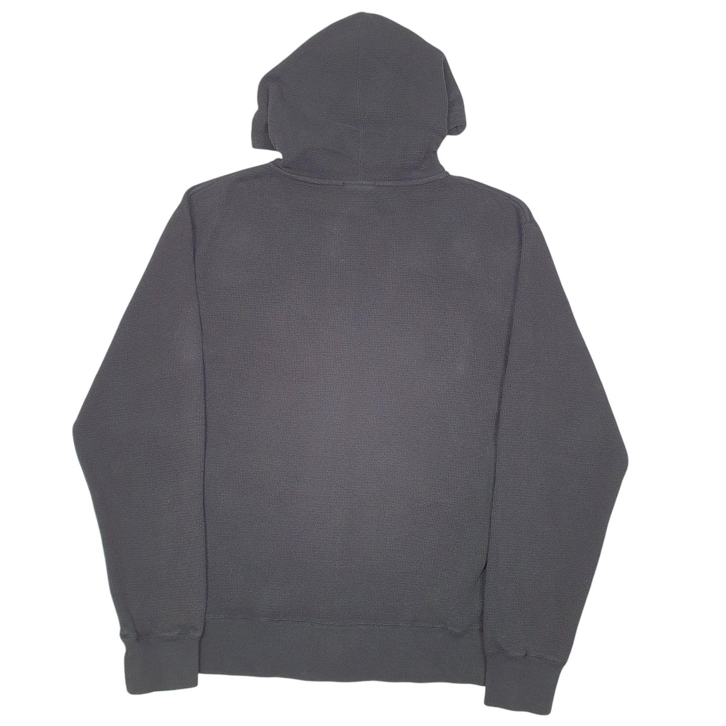 Mens Black NHL Hoodie Detroit Redwings Hockey Waffle Spellout Full Zip Jumper