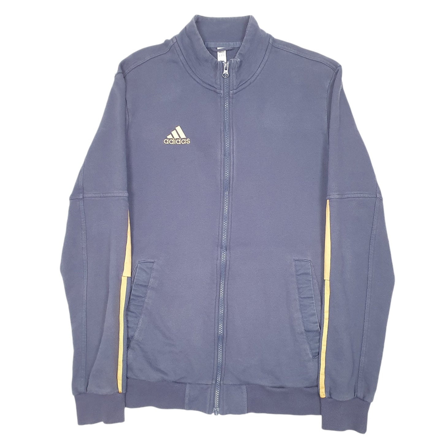 Mens Navy Adidas Track Top Sweater Full Zip Jumper