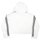 Womens White Adidas Cropped Hoodie Jumper