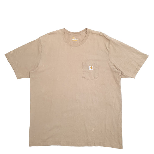 Mens Brown Carhartt  Short Sleeve T Shirt
