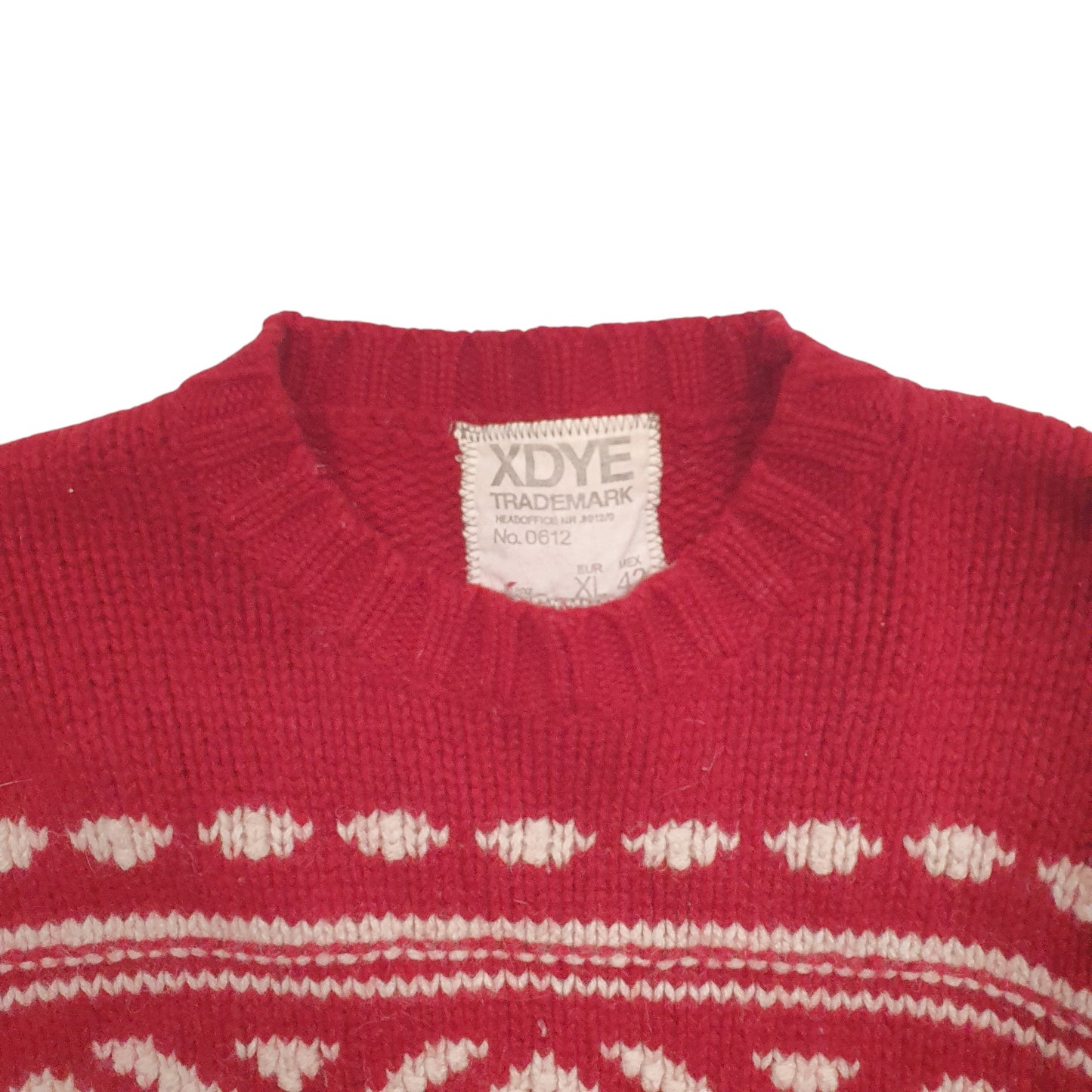 Womens Red XDye  Crewneck Jumper