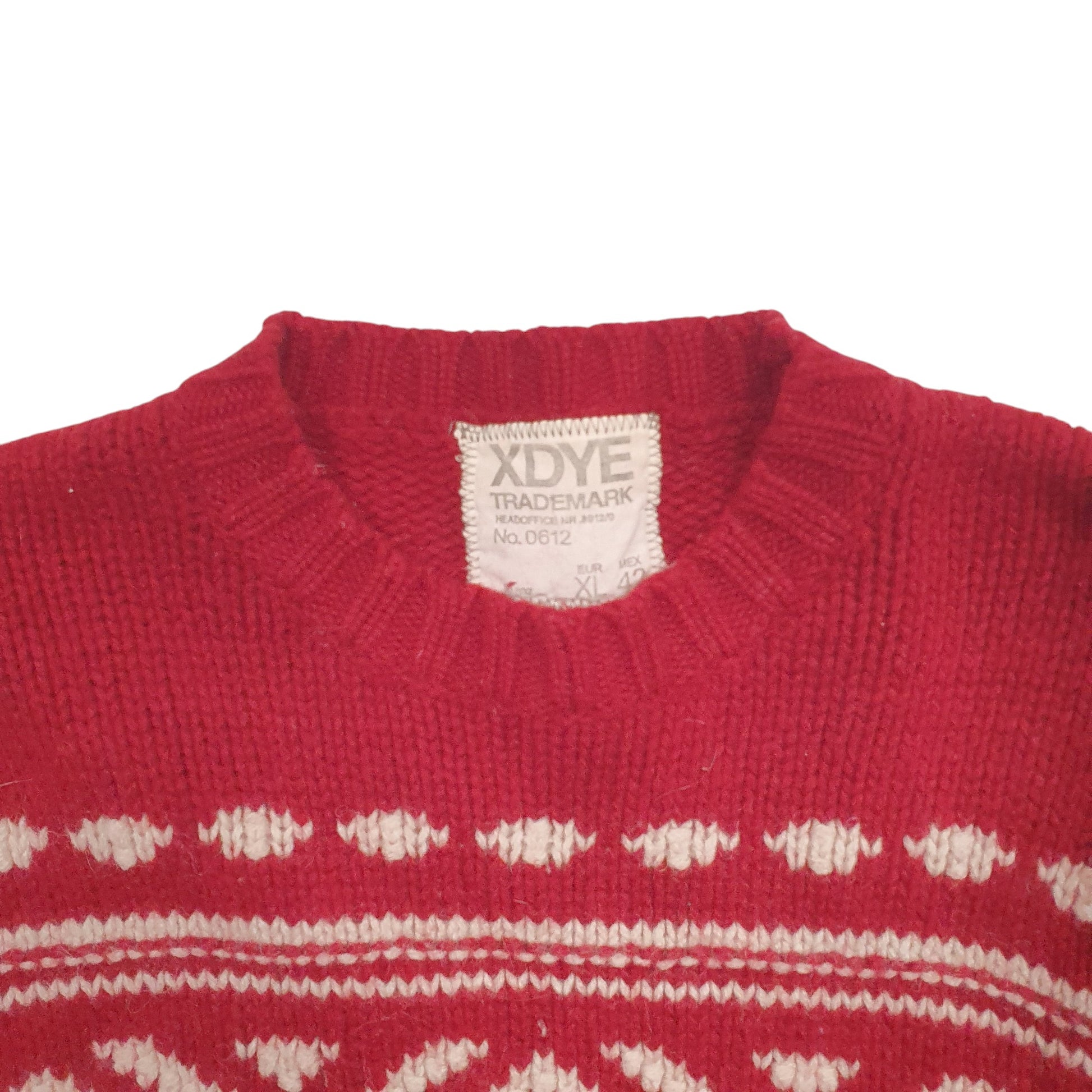 Womens Red XDye  Crewneck Jumper