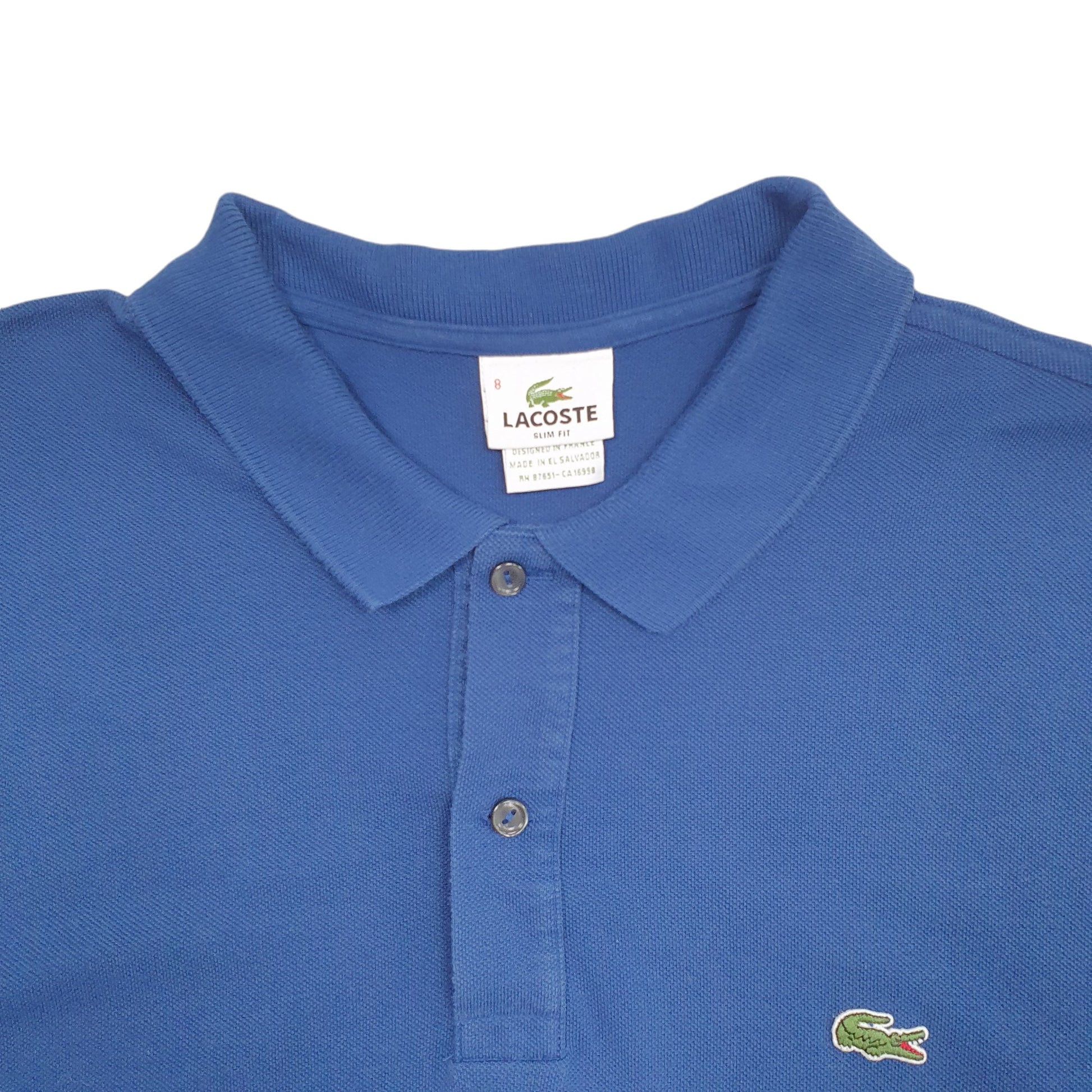 Mens Blue Lacoste  Short Sleeve Polo Shirt