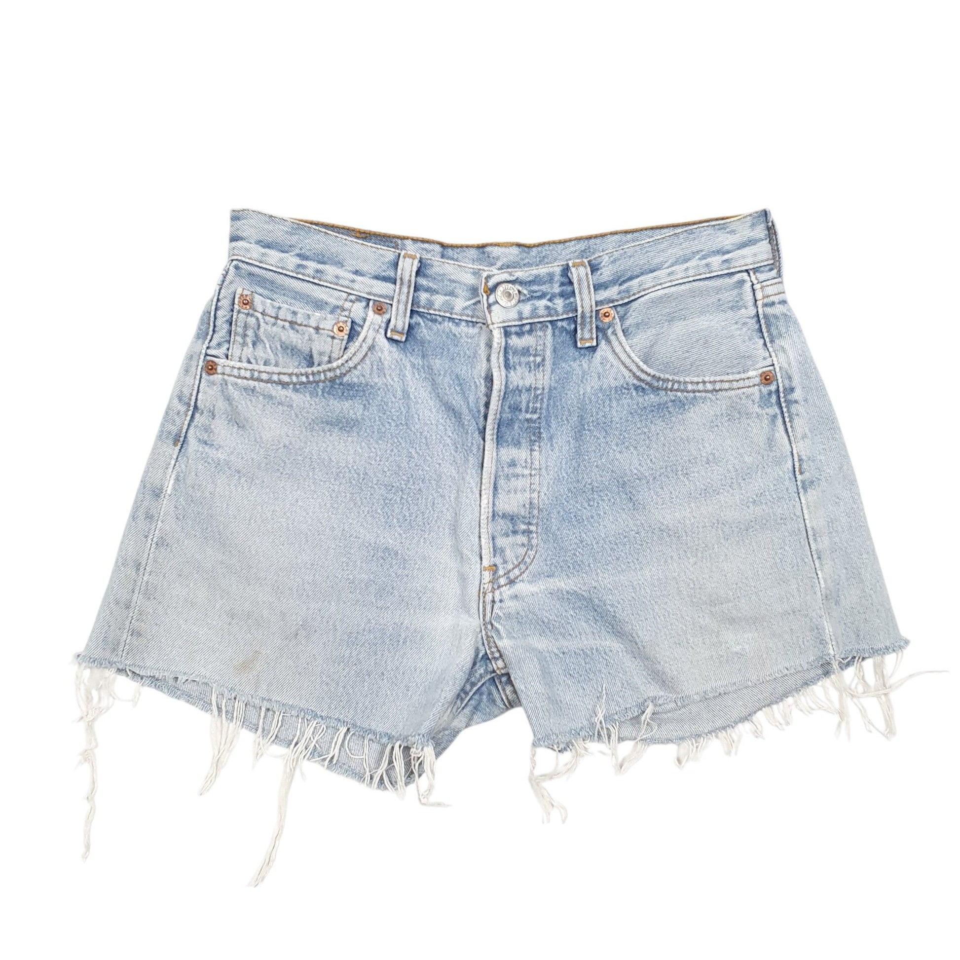Womens Blue Levis 501 Denim Jorts Hot Pants Denim Shorts