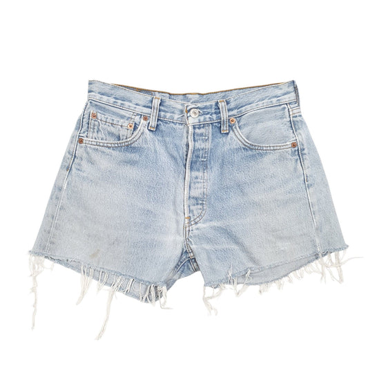 Womens Blue Levis 501 Denim Jorts Hot Pants Denim Shorts