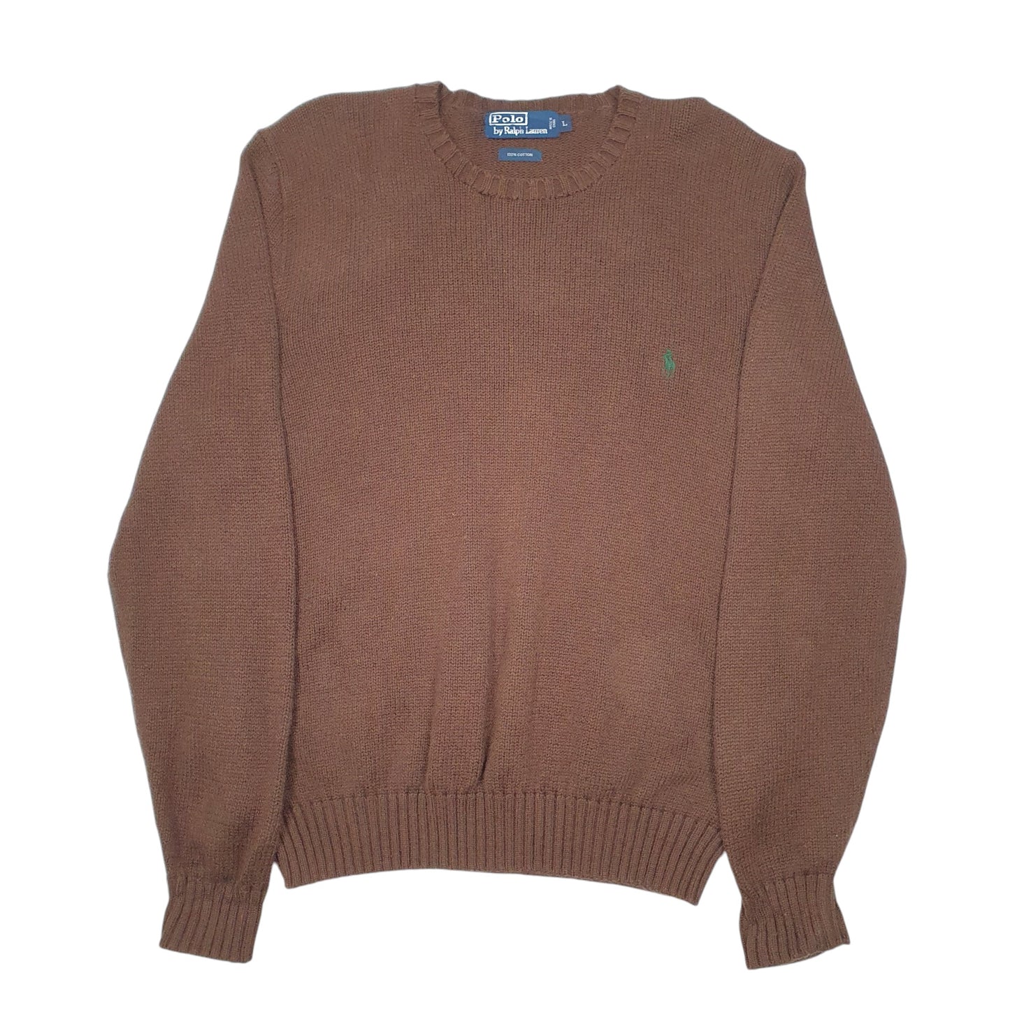 Mens Brown Polo Ralph Lauren Knit Crewneck Jumper