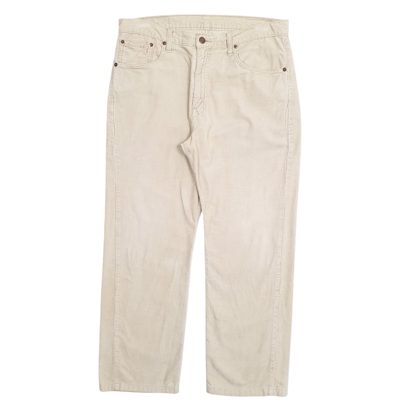 Mens Beige Levis Labelled 34X30 measures 34X28. Corduroy Trousers