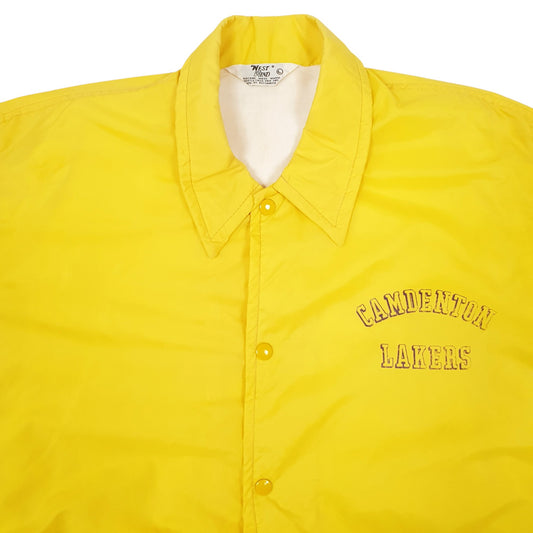 Mens Yellow West Wind Vintage Camdenton Lakers Quarter Zip Coat