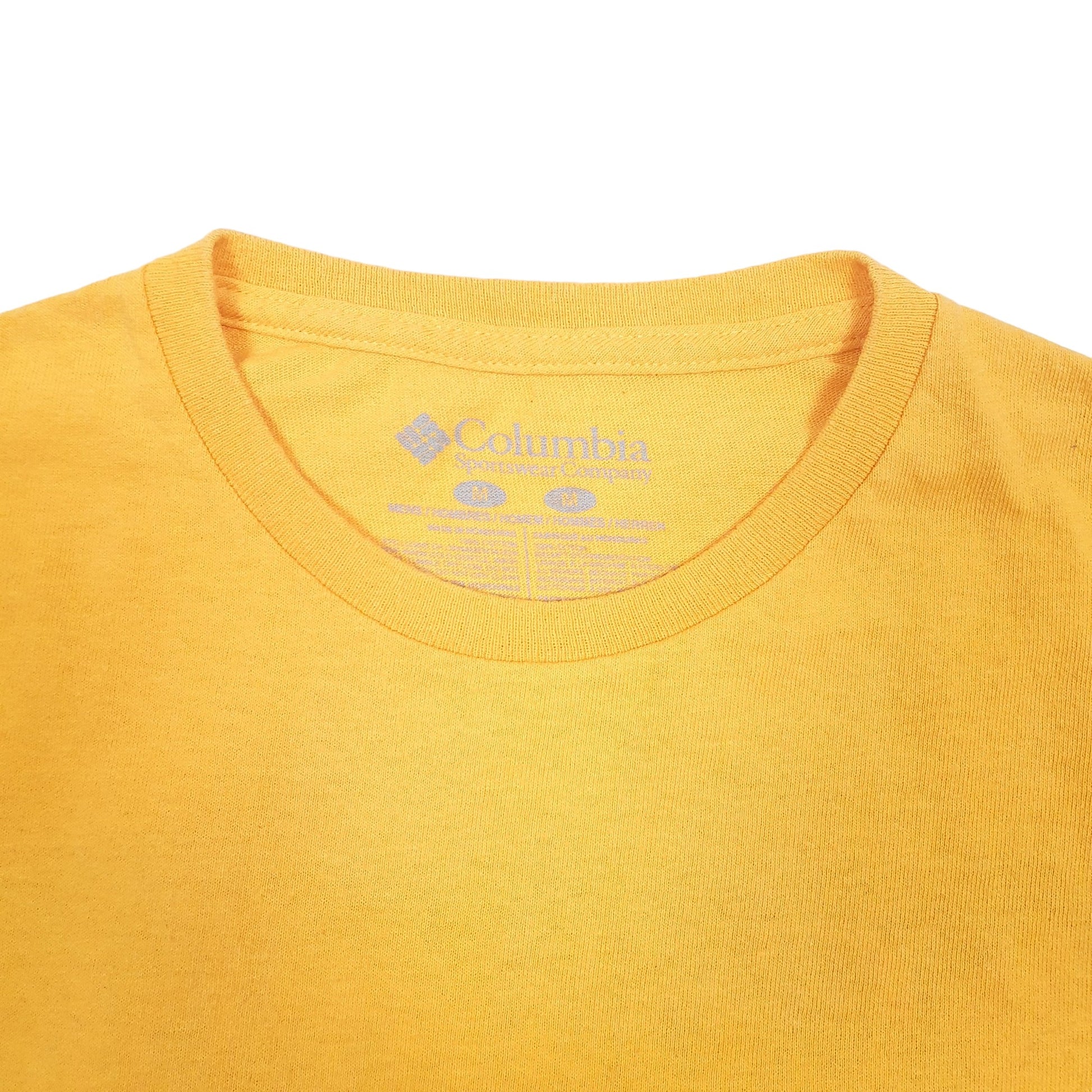 Mens Yellow Columbia Sportswear  Short Sleeve T Shirt