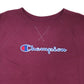 Womens Burgundy Champion Spellout Crewneck Jumper