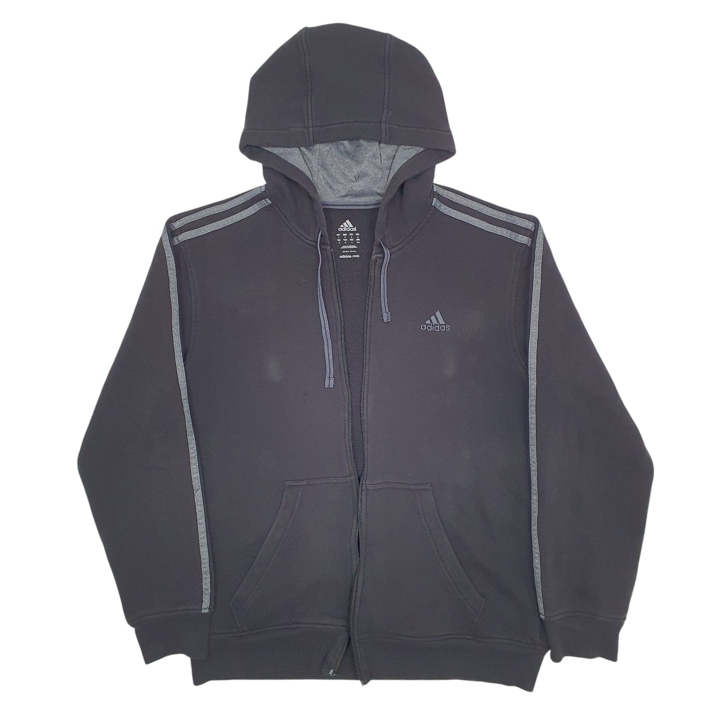 Mens Black Adidas  Full Zip Jumper