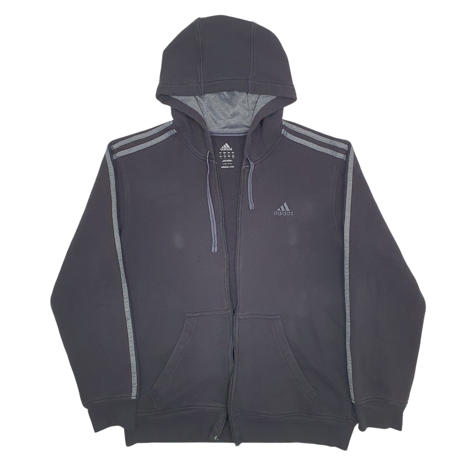 Mens Black Adidas  Full Zip Jumper