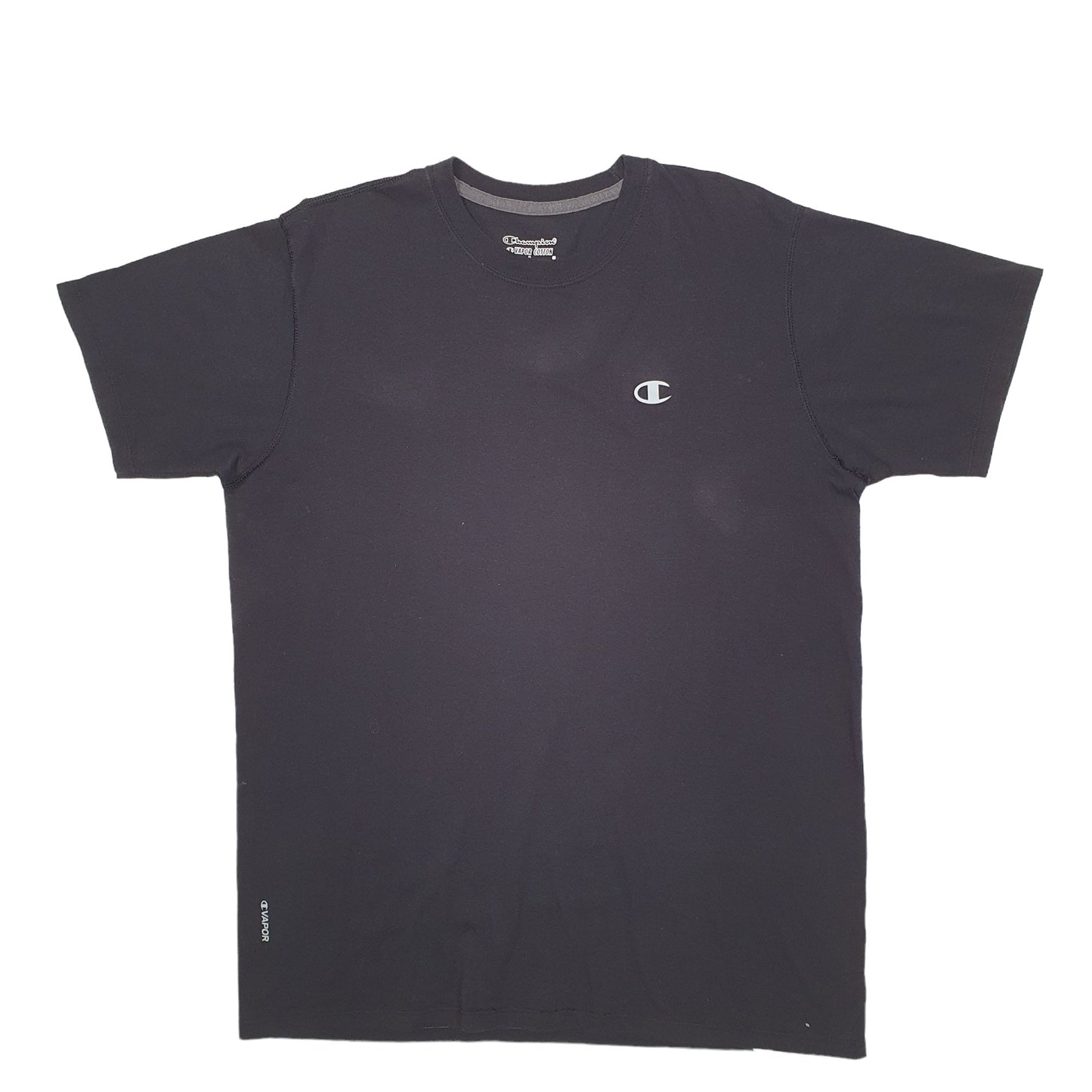 Mens Black Champion  Short Sleeve T Shirt