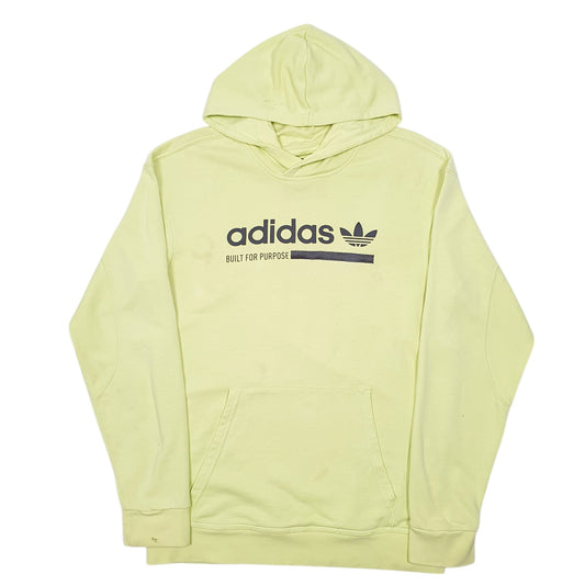 Mens Green Adidas Spellout Hoodie Jumper