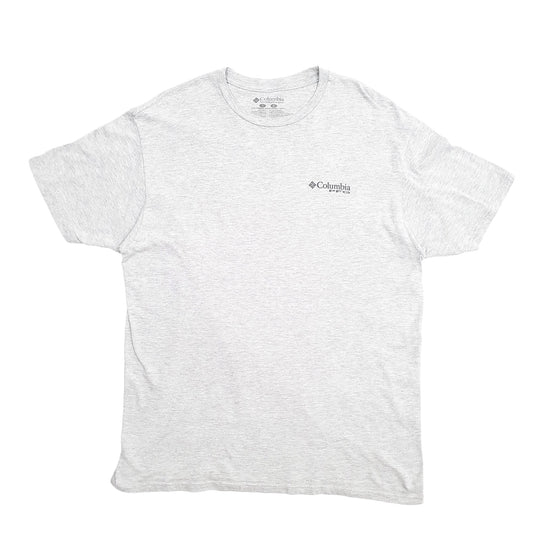 Mens Grey Columbia Sportswear PFG Fishing Short Sleeve T Shirt