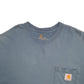 Mens Blue Carhartt Tall Short Sleeve T Shirt