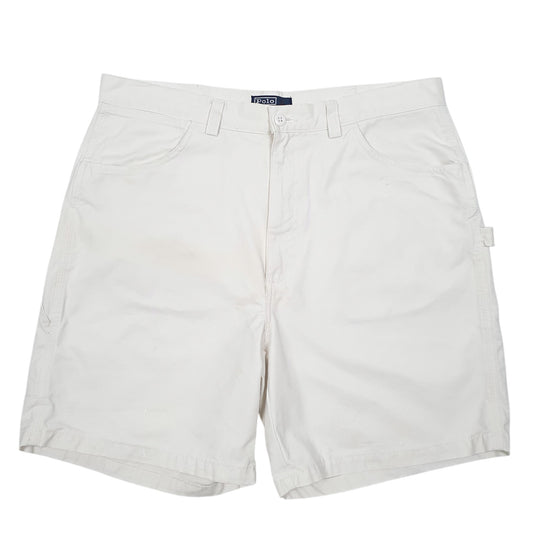 Mens Cream Polo Ralph Lauren Vintage Workwear Painter Carpenter Shorts