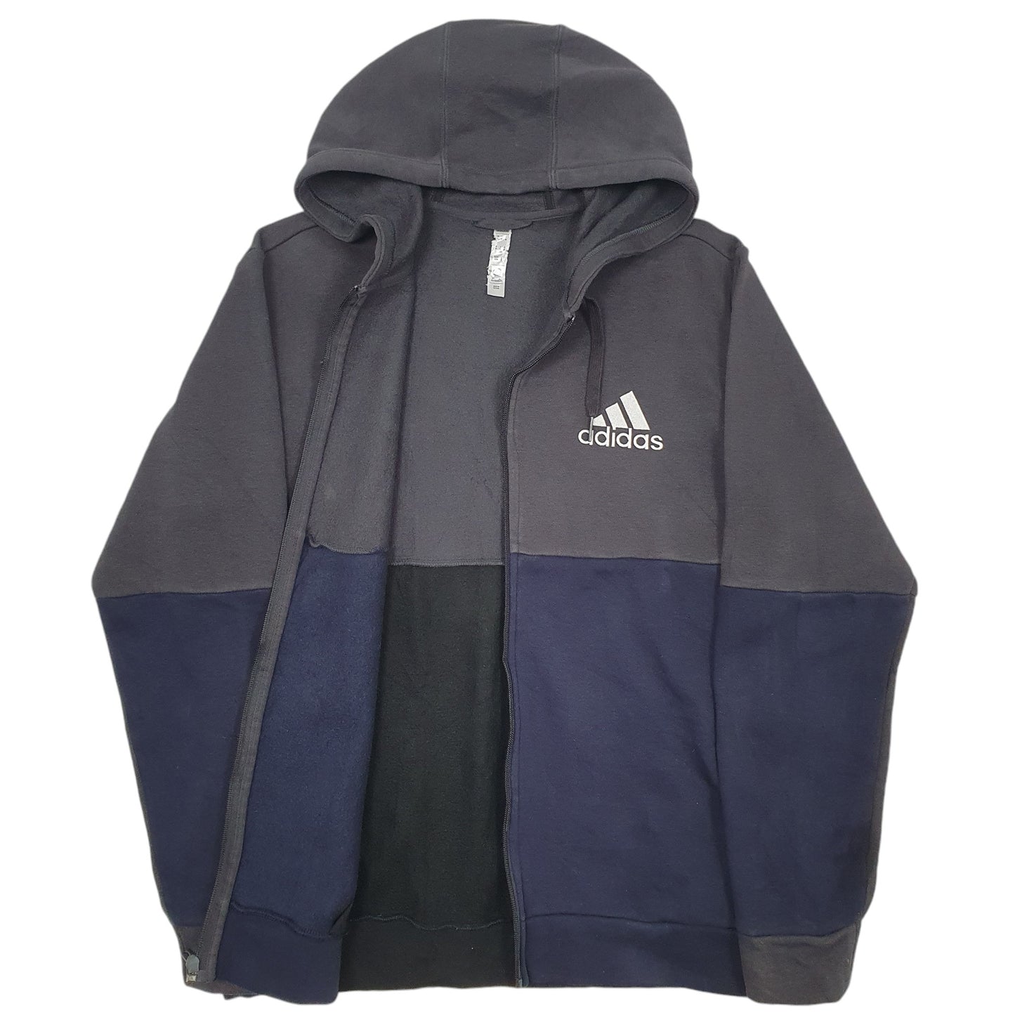 Mens Navy Adidas Hoodie Full Zip Jumper