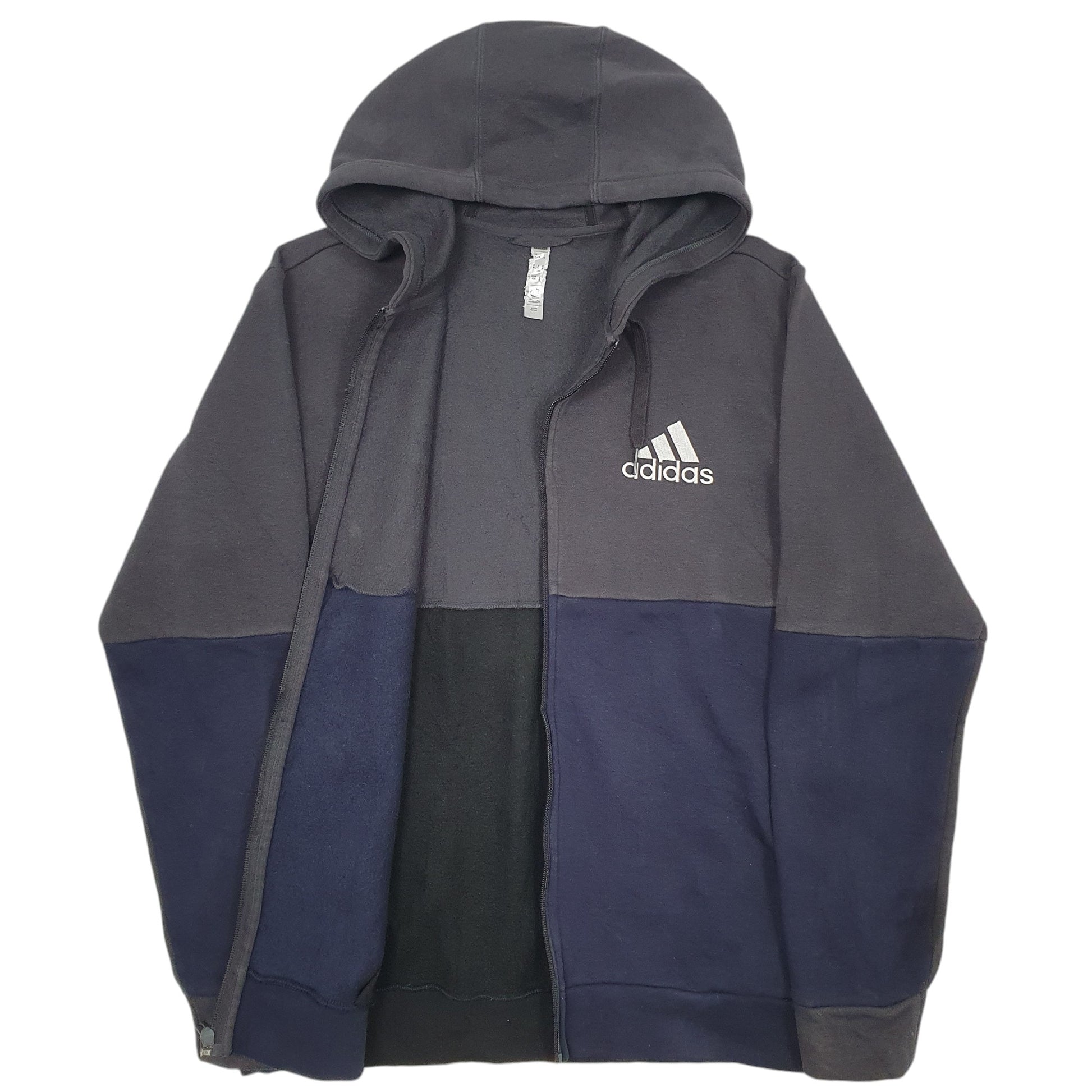 Mens Navy Adidas Hoodie Full Zip Jumper