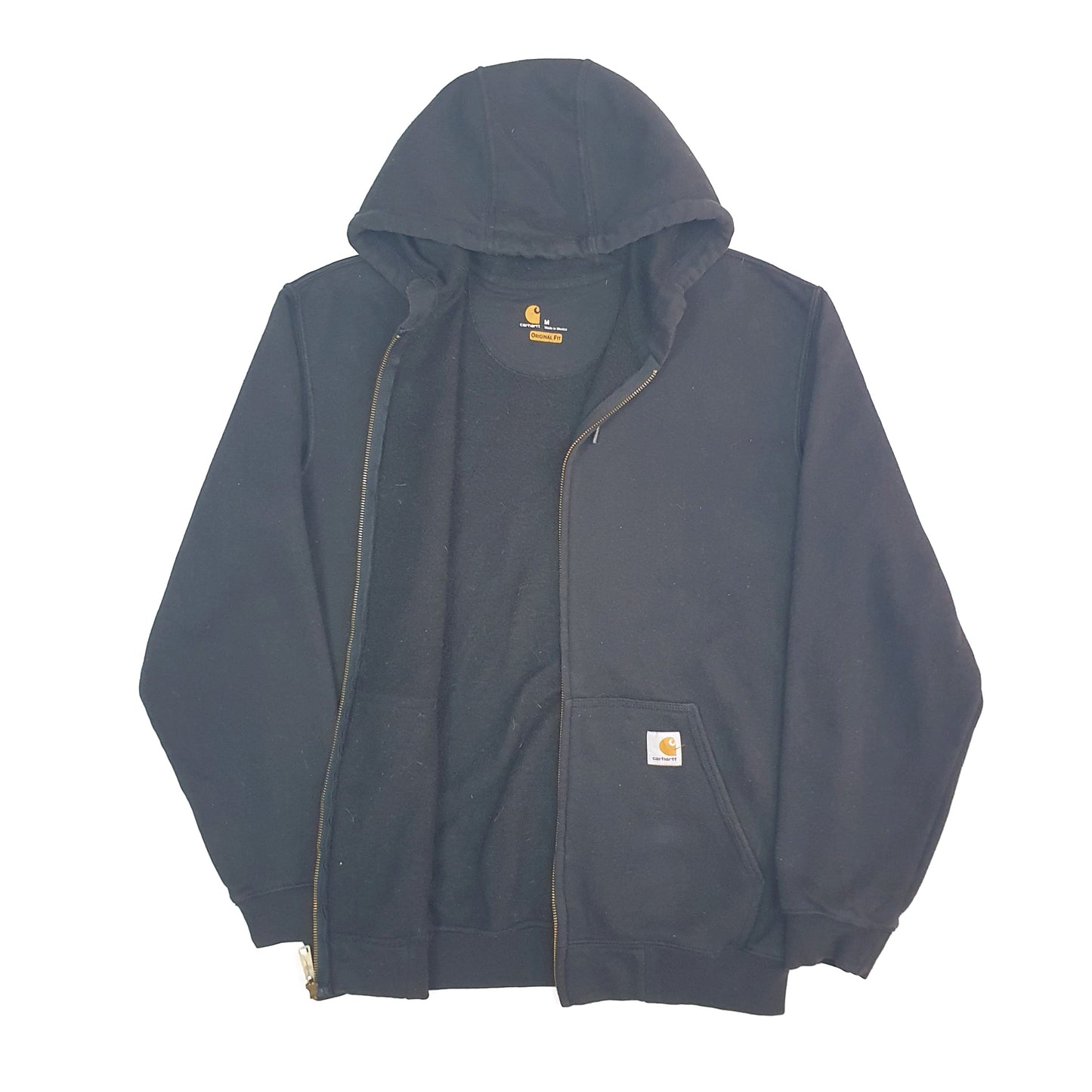 Mens Black Carhartt K122 Hoodie Full Zip Jumper