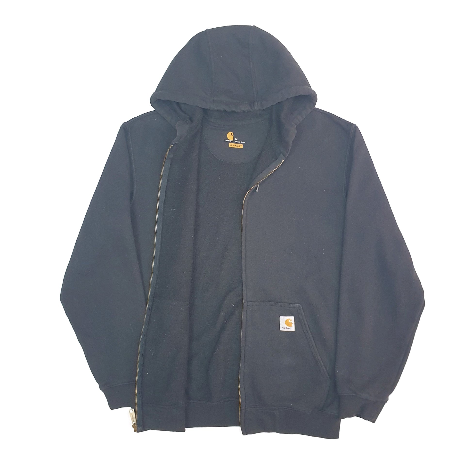 Mens Black Carhartt K122 Hoodie Full Zip Jumper