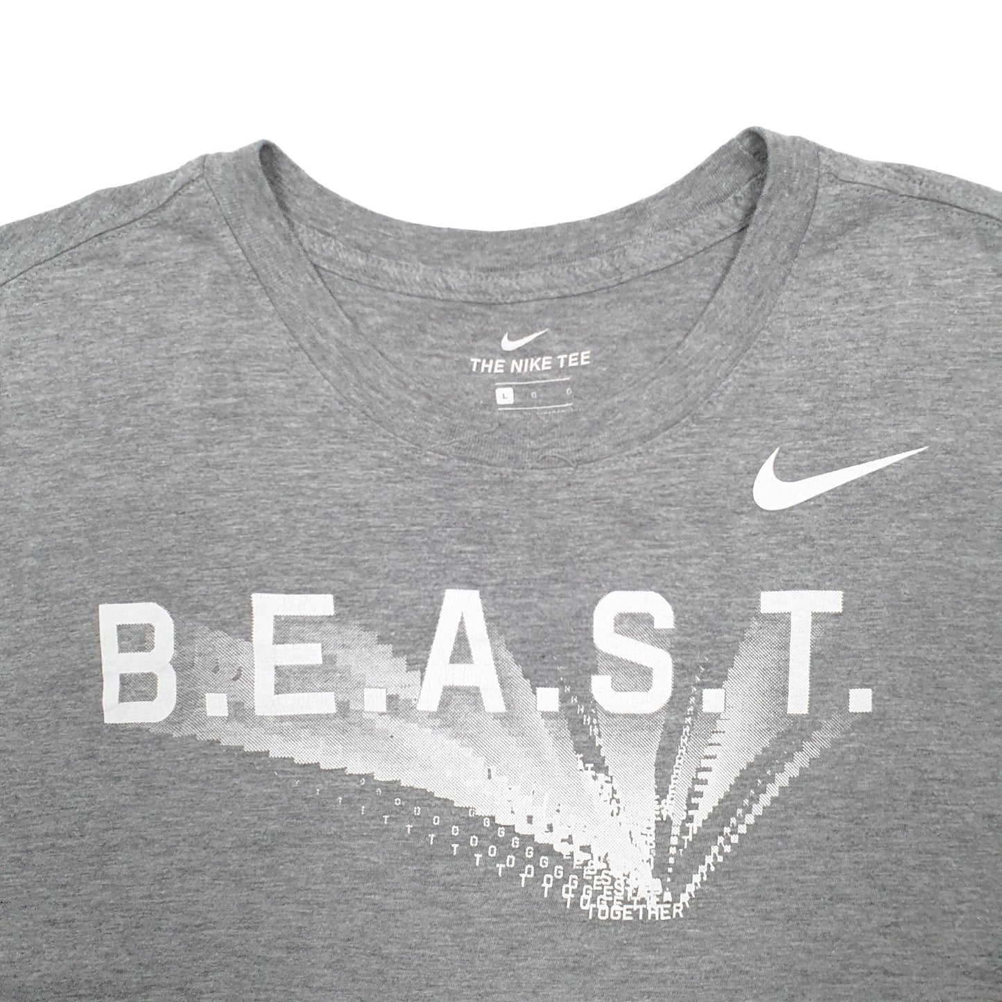 Mens Grey Nike Spellout Short Sleeve T Shirt