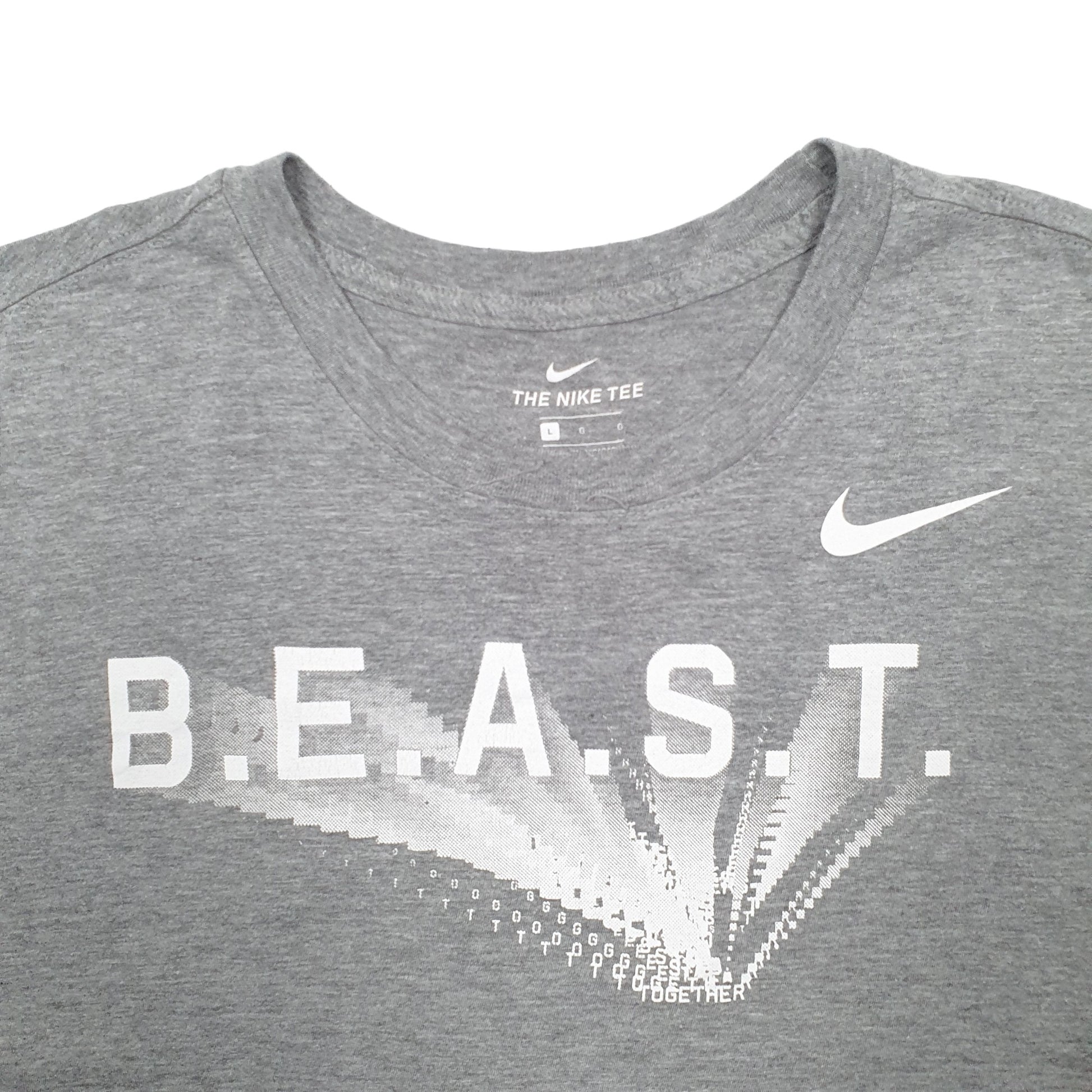 Mens Grey Nike Spellout Short Sleeve T Shirt