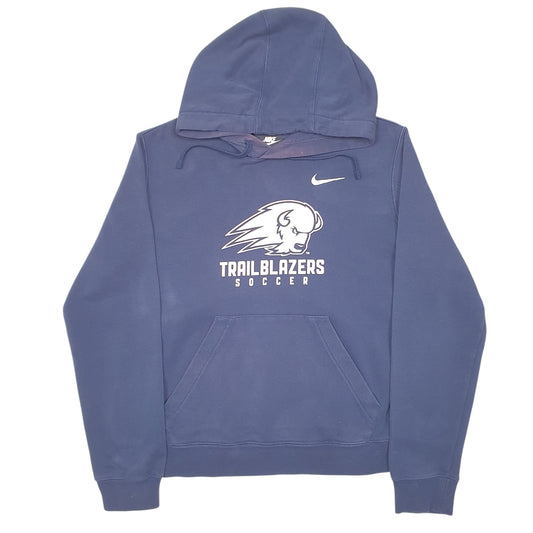 Womens Navy Nike Trailblazers Soccer Spellout Hoodie Jumper