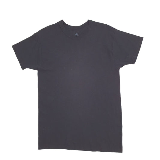 Mens Black Hanes  Short Sleeve T Shirt