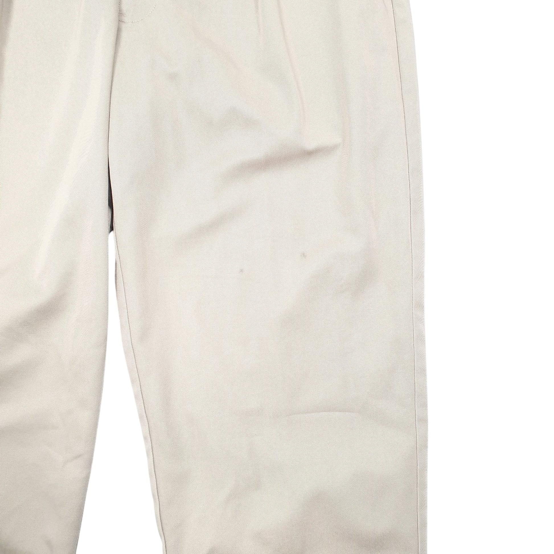Mens Beige Polo Ralph Lauren Vintage Double Pleated Chino Trousers