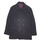 Mens Black Devred  Crewneck Coat