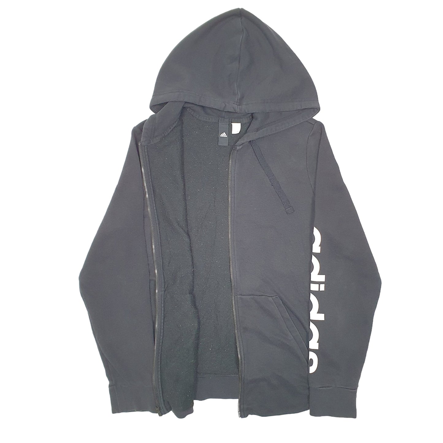 Womens Black Adidas Hoodie Full Zip Jumper