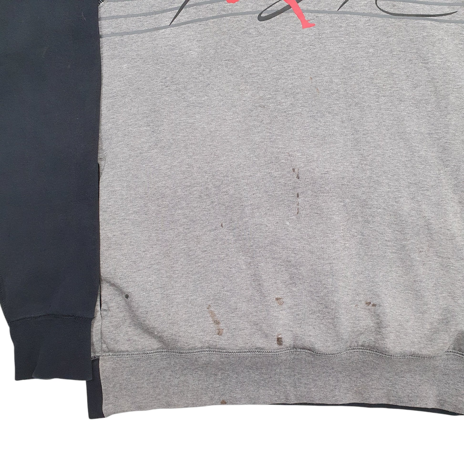 Mens Grey Nike Air Jordan Jumpman Basketball Chicago Bulls 23 Hoodie Jumper