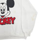 Mens White Disney Mickey Mouse Vintage 80's Spellout Made In USA Crewneck Jumper