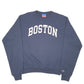 Mens Navy Champion Boston USA Spellout Crewneck Jumper
