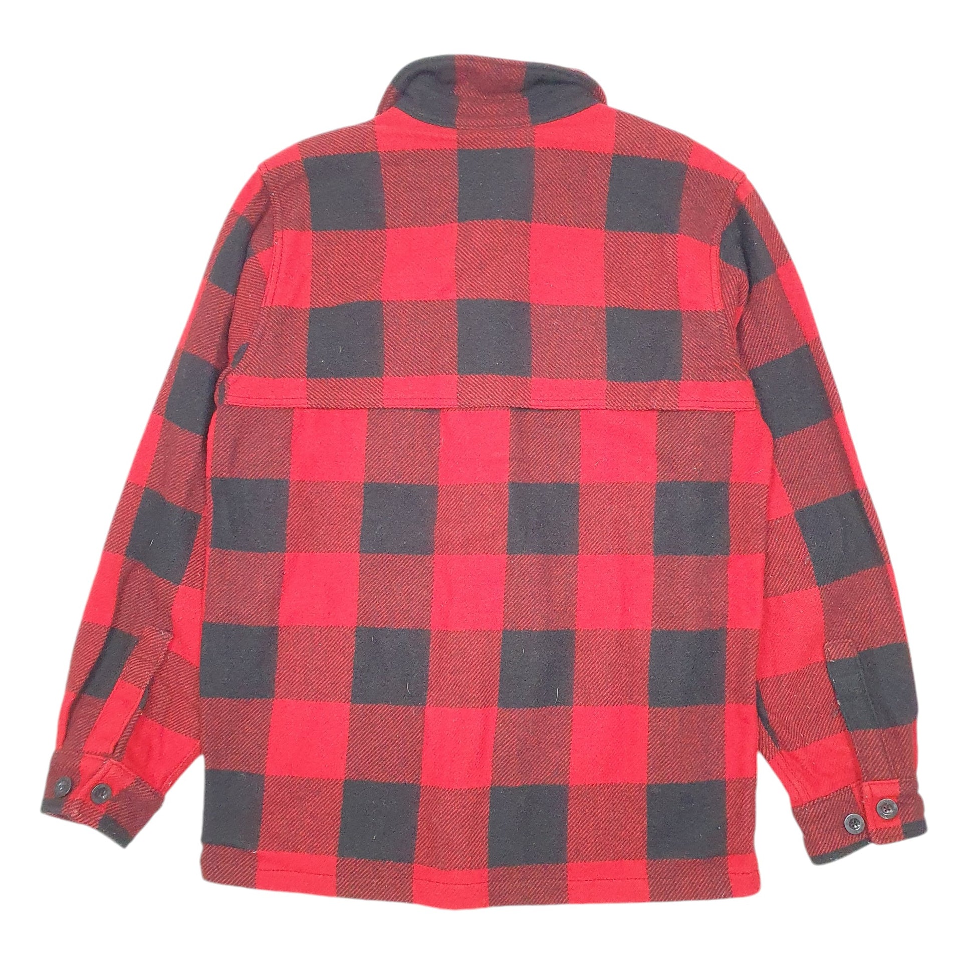 Mens Red Woolrich Vintage Hunting Mackinaw Overshirt Shacket Plaid  Coat