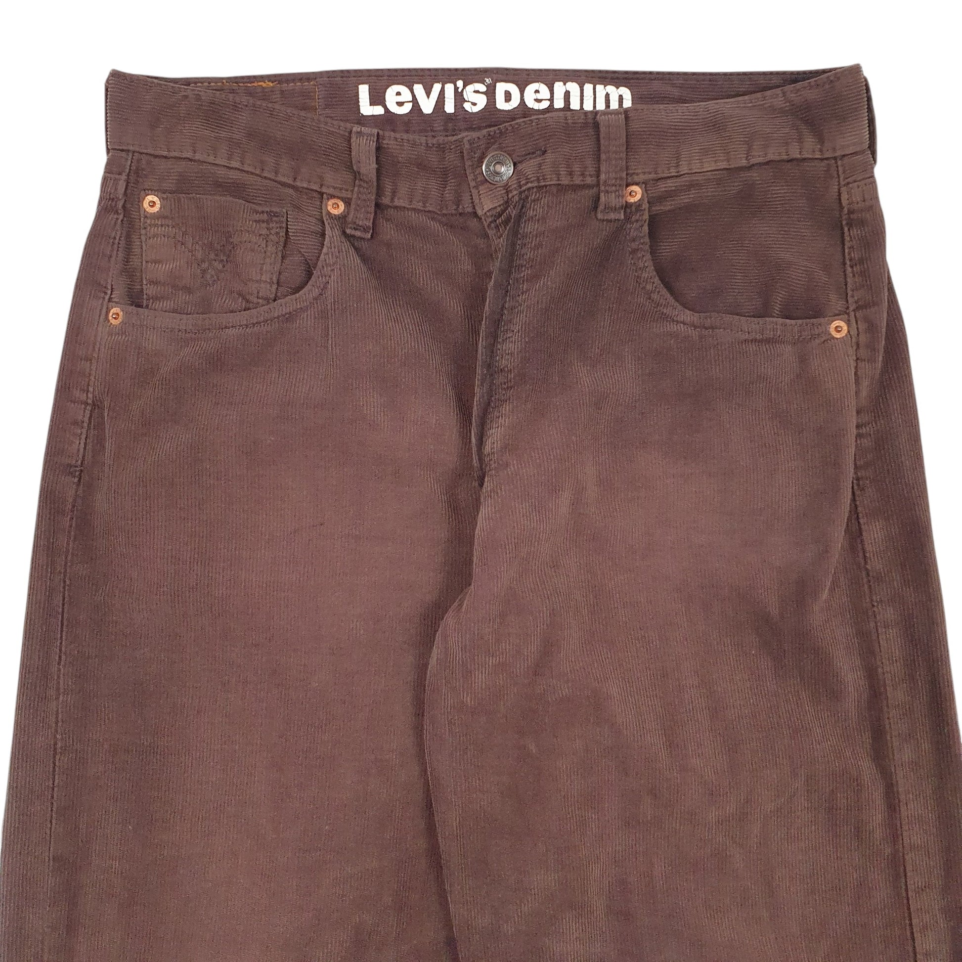 Mens Brown Levis Denim Corduroy Trousers